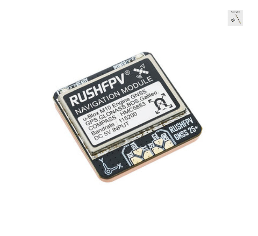 Rushfpv Gnss PRO Mini M10 GPS Module 10Hz 4.2g Built in Ceramic Antenna Hmc5883L Compass for Fpv Freestyle Long Range Drone