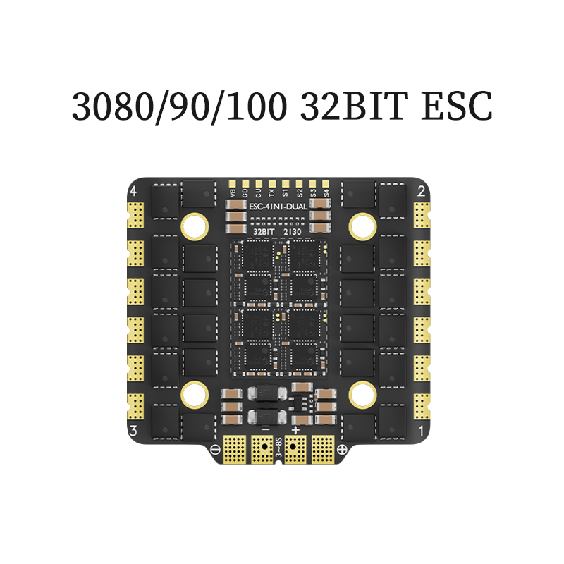 Aocoda-RC 3080/90/100 AM32 32Bit 80A/90A/100A 3-8S 4-IN-1 ESC